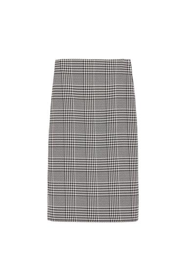 CHECK PENCIL SKIRT
