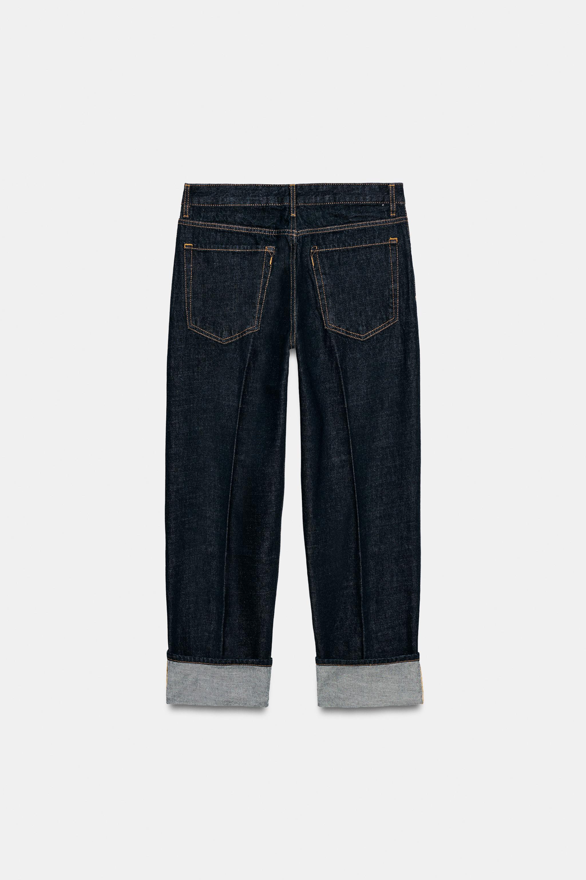 JEANS ZW COLLECTION RETOS CINTURA BAIXA - Azul | ZARA Brasil