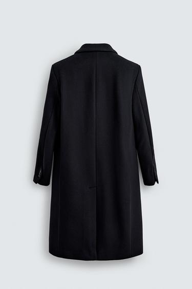 MANTEAU CROISÉ EN MÉLANGE DE LAINE MANTECO ® - Bleu marine de Zara - Image 8