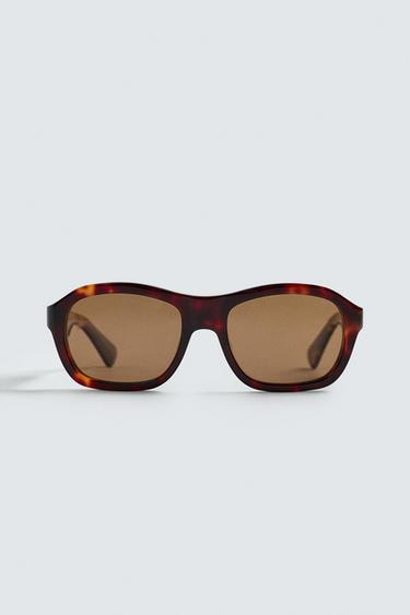 KÍNH MÁT DÁNG OVAL - Màu vàng nâu pha trắng từ Zara