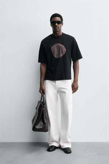 COIN PRINT T-SHIRT - Black by Zara
