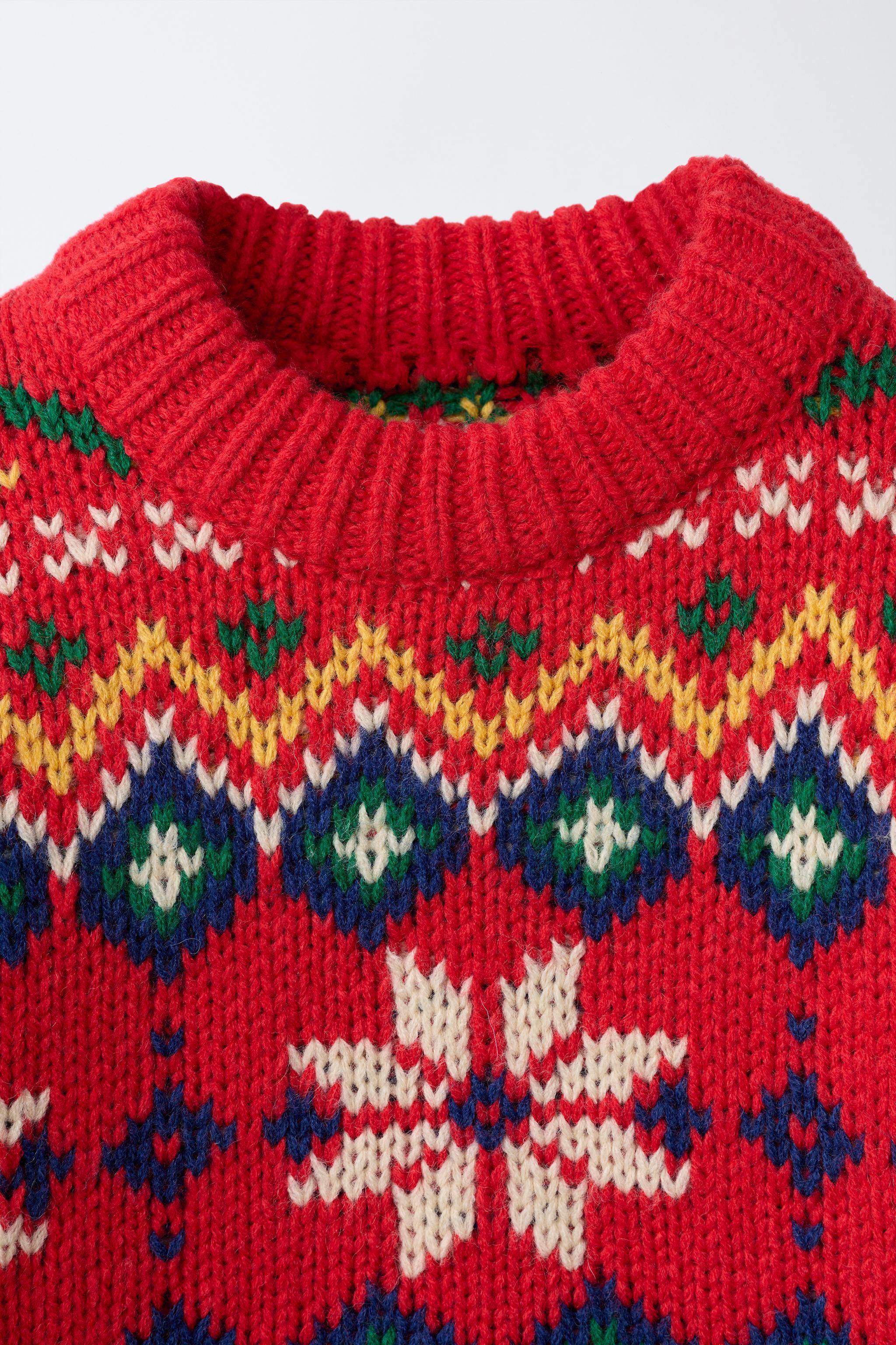 PULL EN MAILLE JACQUARD AVEC LAINE