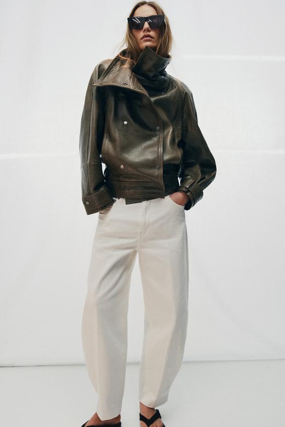 ZW COLLECTION LIMITED EDITION OVERSIZED LEATHER JACKET from Zara - $359