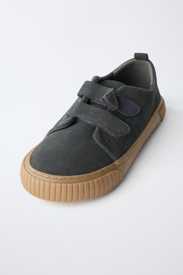 LEATHER STRAP BAREFOOT SNEAKERS - Navy Blue by Zara - Image 6