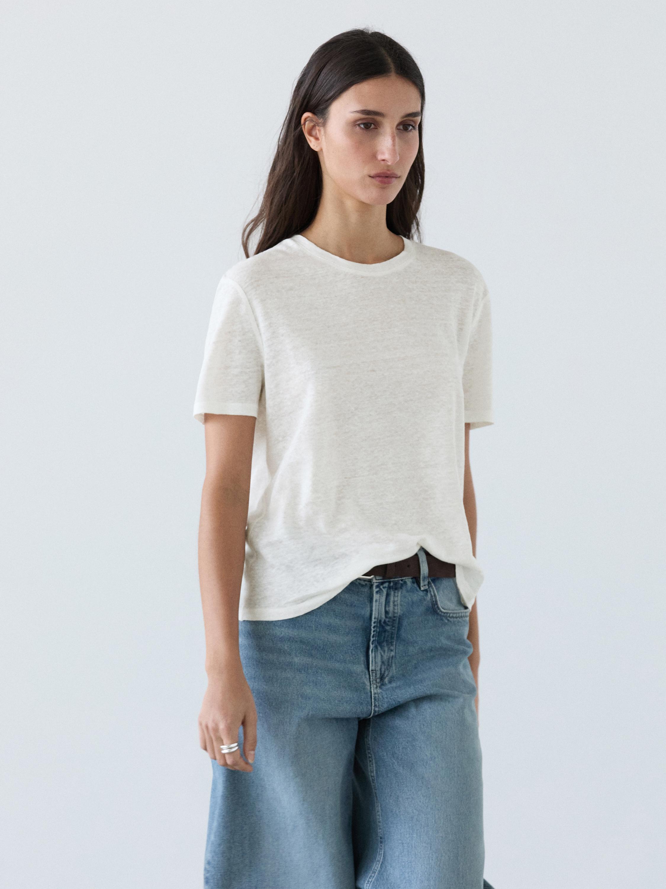 T-shirt manches courtes lin