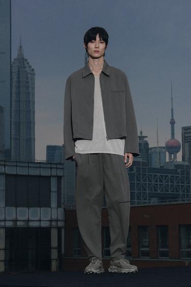 SEERSUCKER JACKET - Anthracite Grey by Zara
