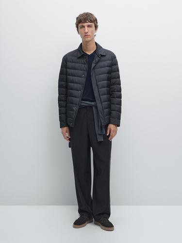 Zara Water-repellent ultra lightweight down blend jacket - Dark navy - Image 0