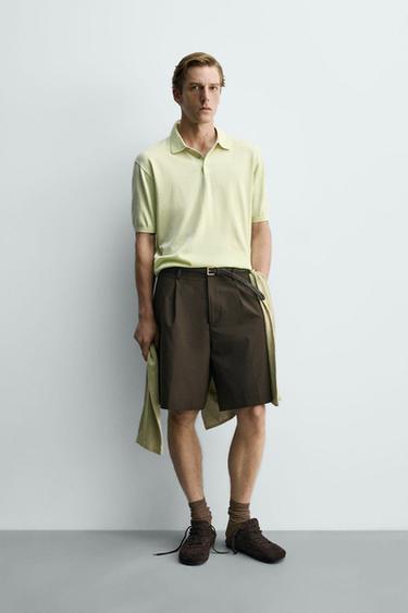 LEICHTES POLOSHIRT AUS BAUMWOLLSTRICK - Helles Türkis von Zara - Bild 0