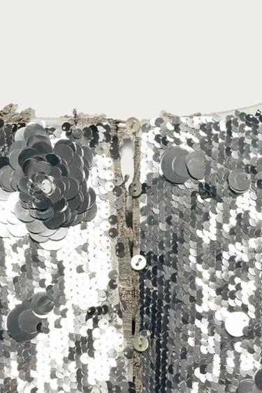 ROBE TUNIQUE JACQUARD PAILLETTES MARISA BERENSON X ZARA - Argent de Zara - Image 5