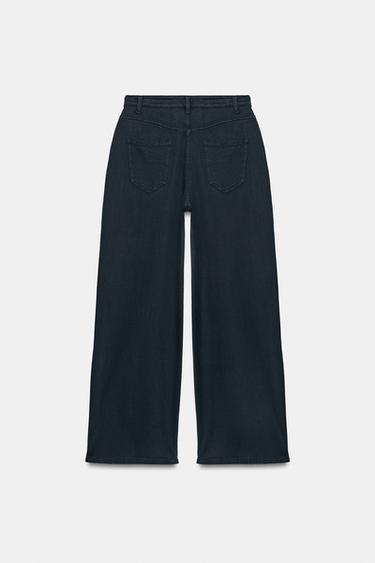 JEANS ZW COLLECTION PESPUNTES CONTRASTE TIRO ALTO - Marino de Zara