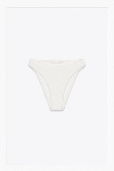 TEXTURED BIKINI BOTTOMS - Ecru by Zara