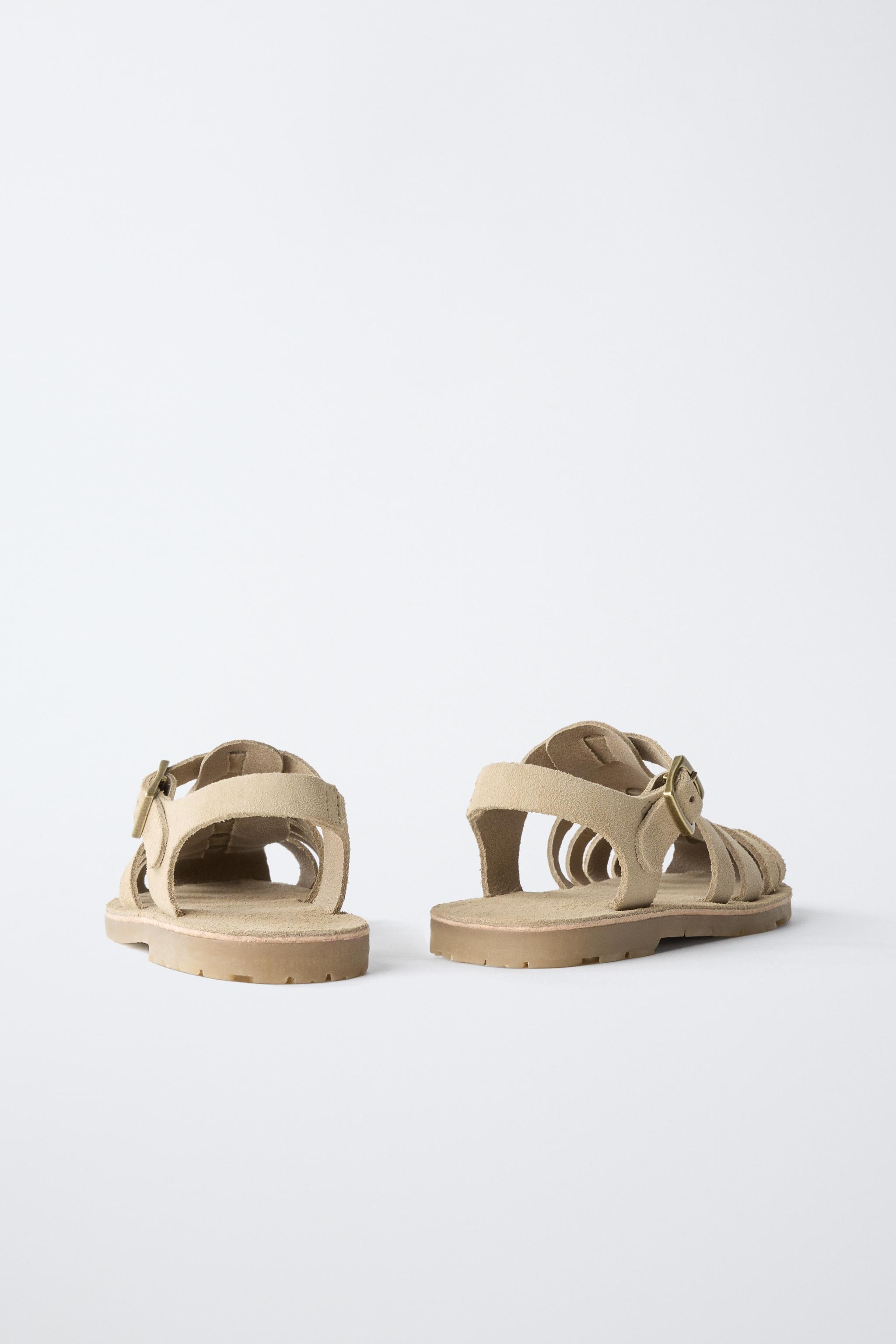SANDALES STYLE PLAGE EN CUIR