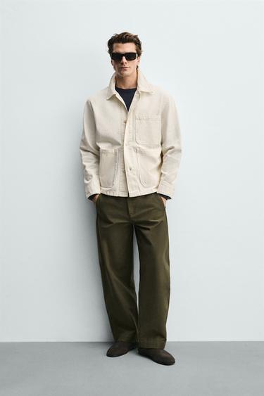 RELAXED FIT POCKET JACKET - Ecru by Zara - Image 0