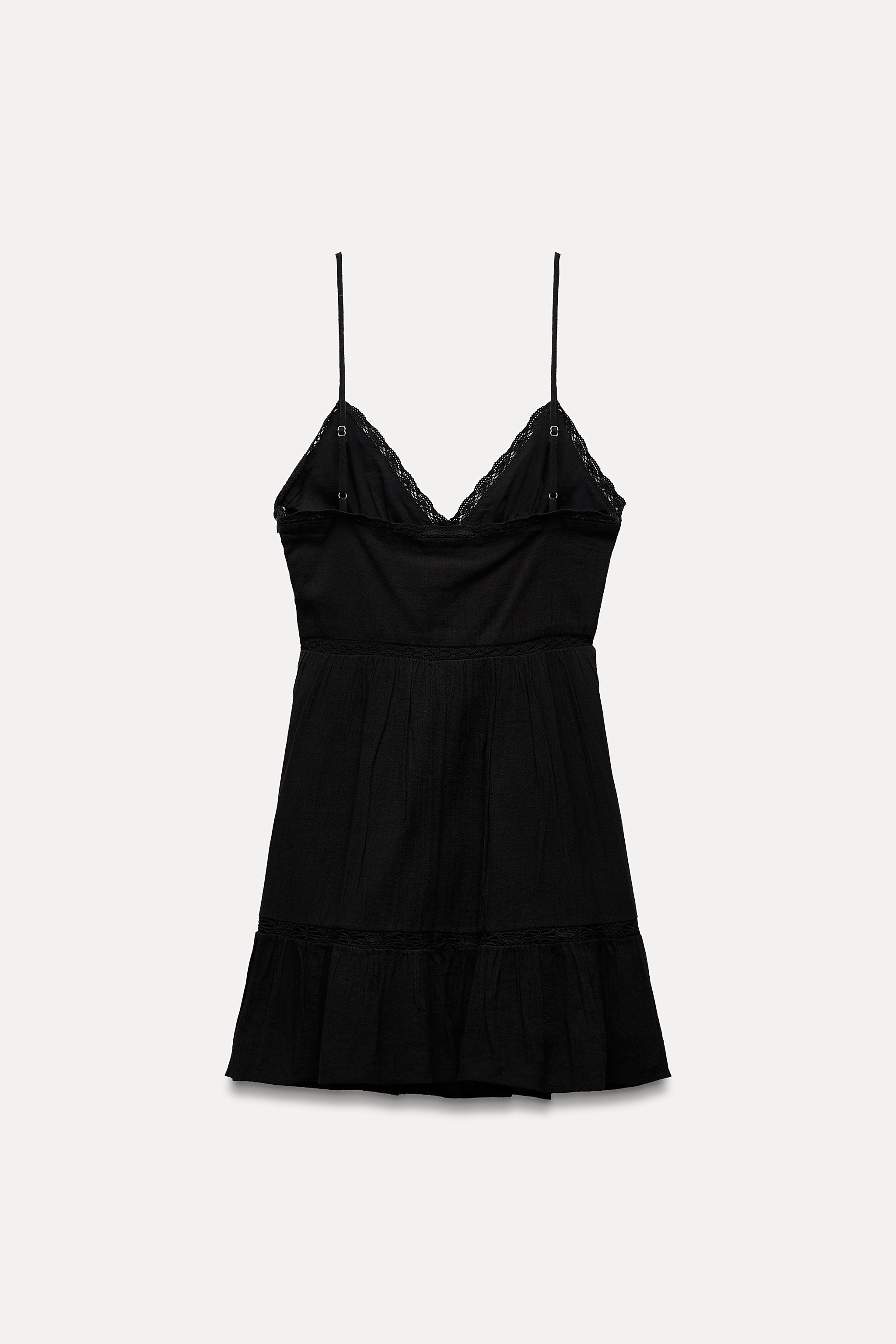 CHIFFON COTTON DRESS - Black | ZARA Australia