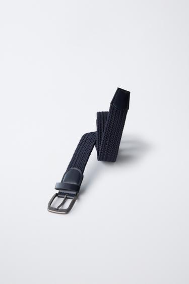 BRAIDED STRETCH BELT - Blue by Zara