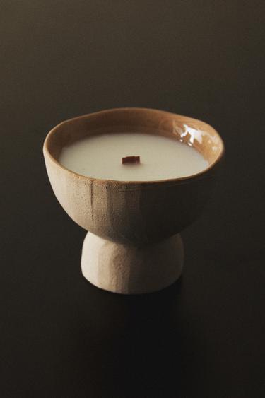 (65 G) SACRED WOODS SCENTED CANDLE - Beige by Zara - Image 0