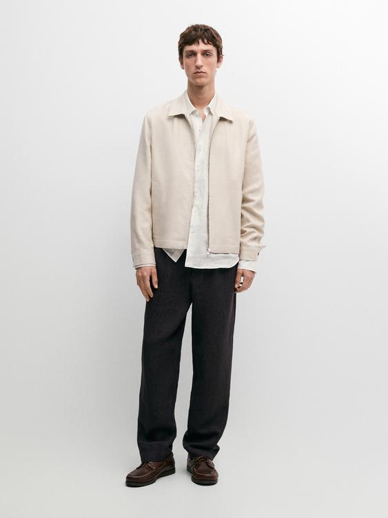 100% linen total look bomber jacket from Zara - $320