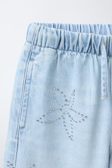 JEAN LARGE STRASS - Bleu de Zara - Image 2