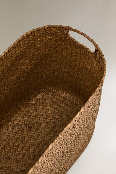 OVAL BASKET WITH HANDLES - Light beige by Zara - Image 2