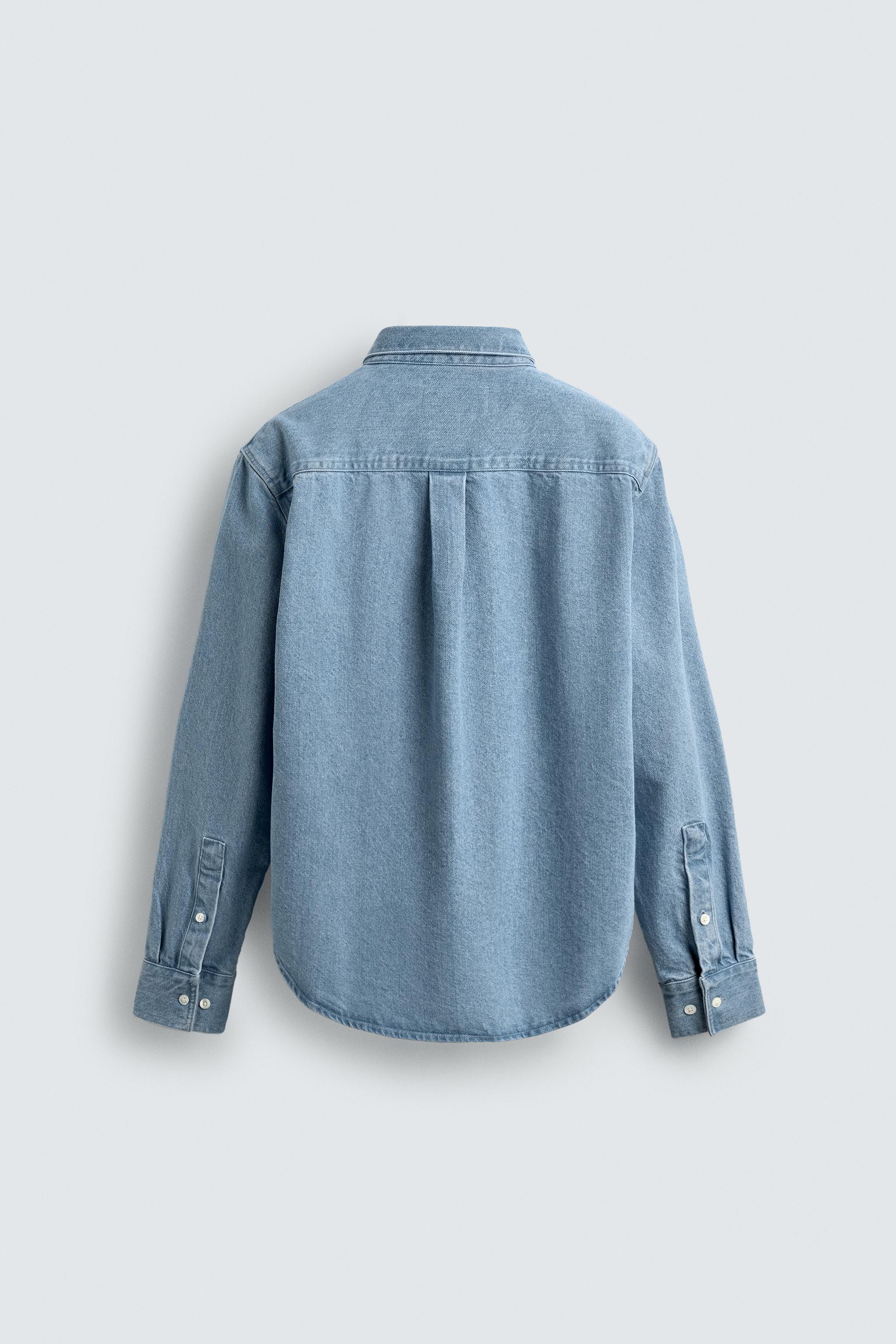 WASHED REGULAR FIT DENIM SHIRT
