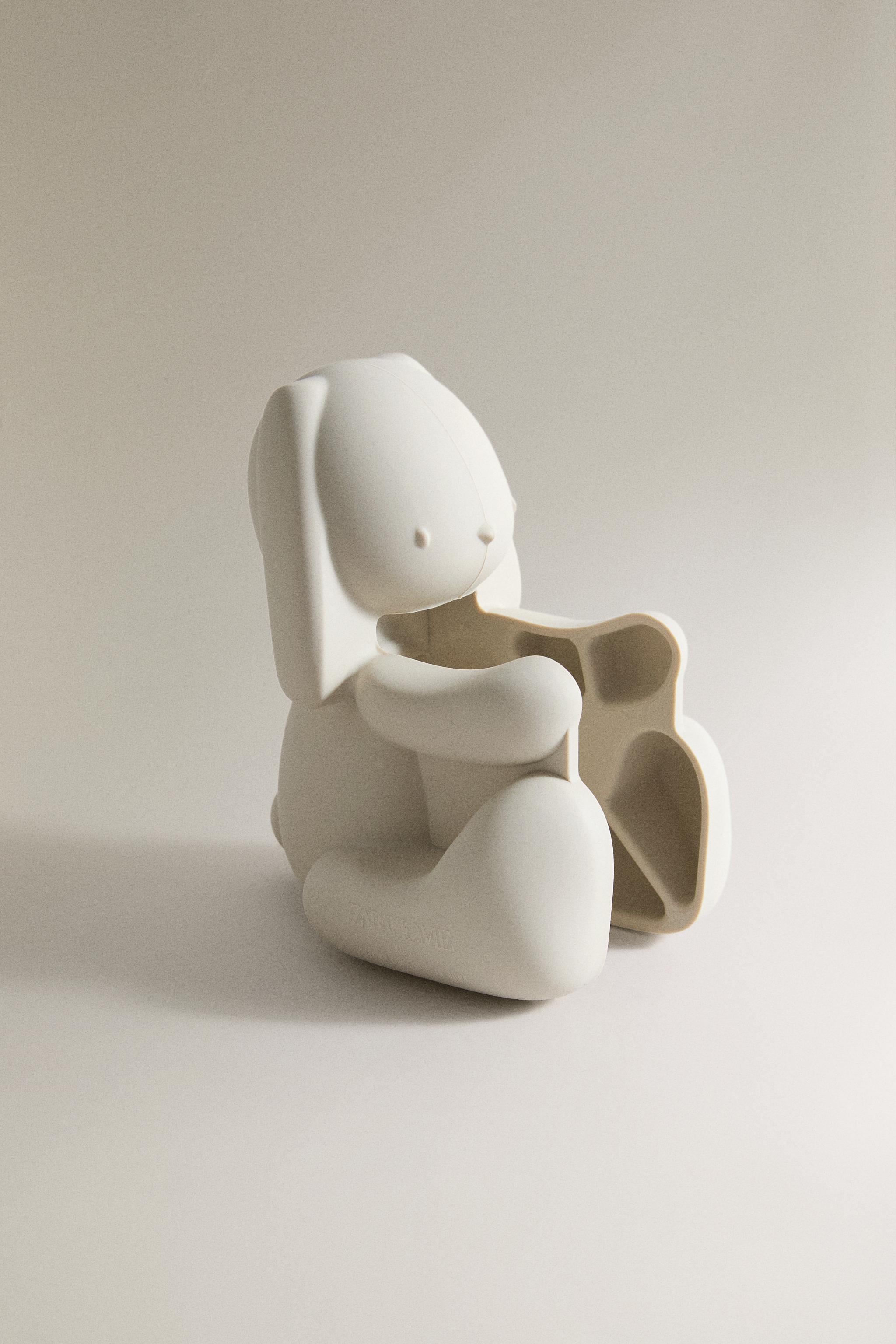 CHILDREN'S RABBIT DOORSTOP — Taupe grey