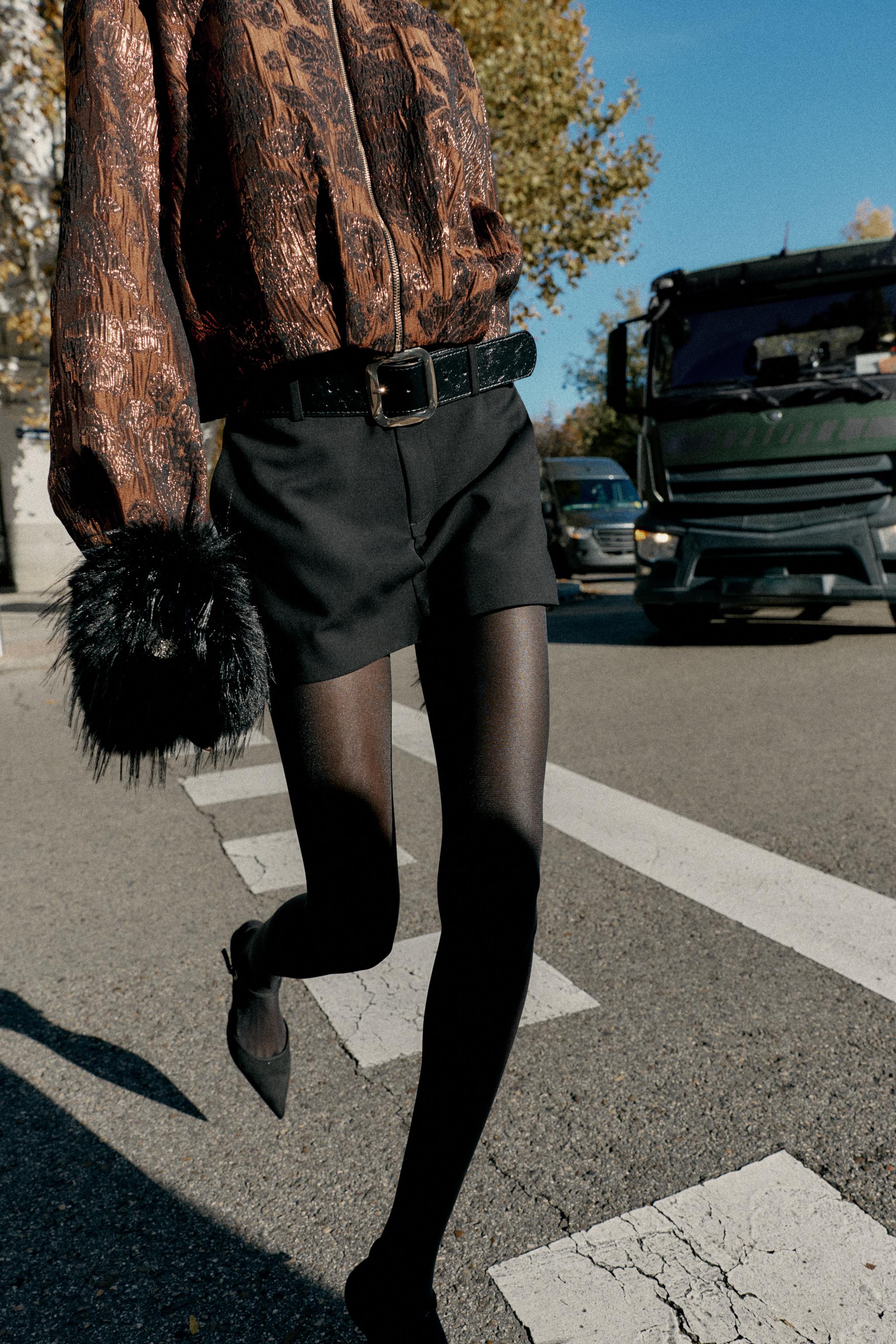 JUPE-CULOTTE TAILLE BASSE AVEC CEINTURE