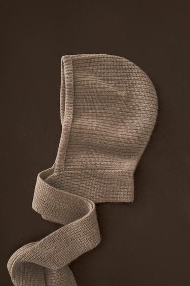 CASHMERE BALACLAVA | BEANIE - Brown / Taupe by Zara - Image 4