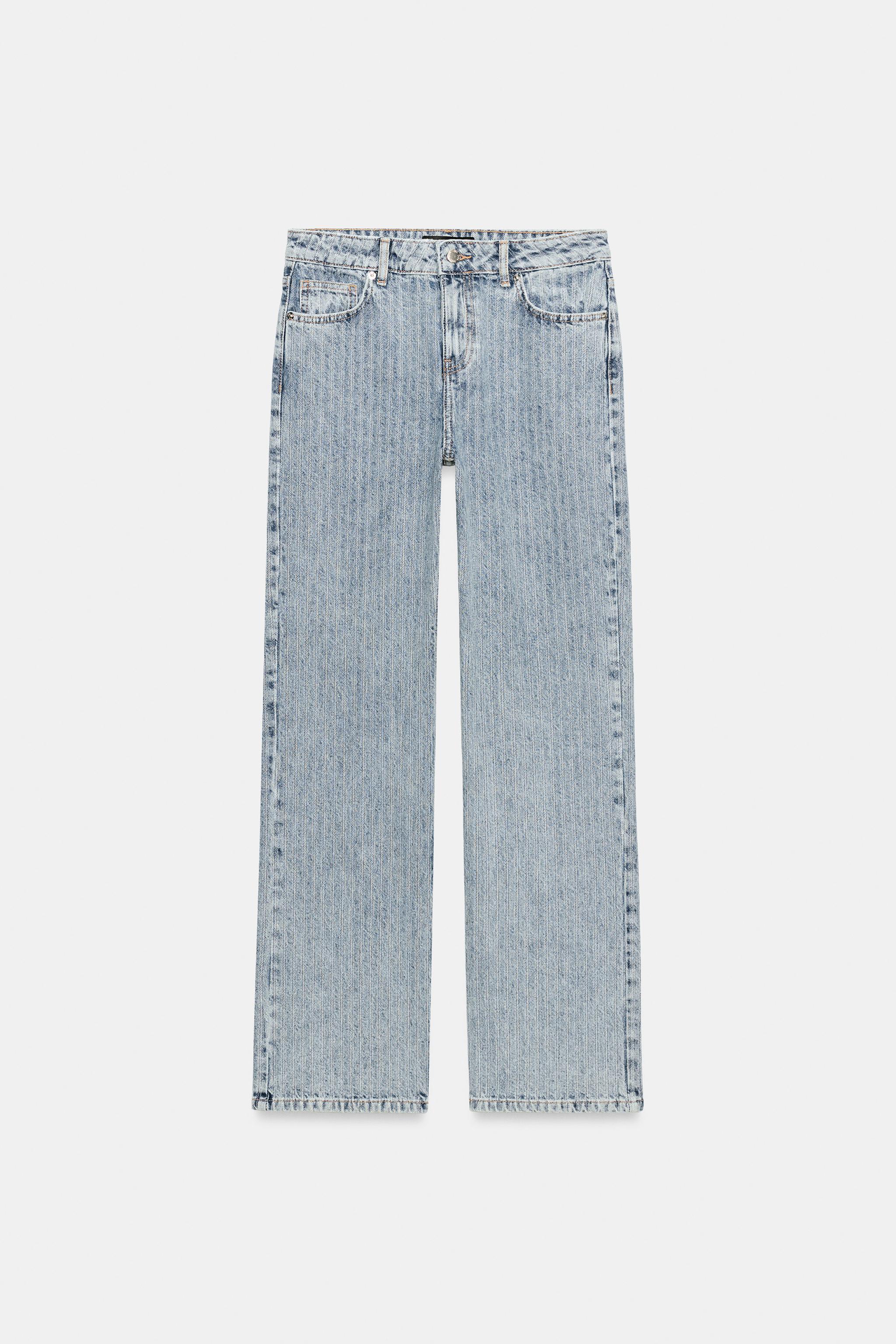 Женские джинсы Zara Z1975 MID-RISE STRAIGHT JACQUARD JEANS — фото 7