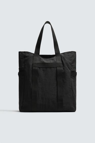 TAS SHOPPER TEKNIS - Hitam dari Zara