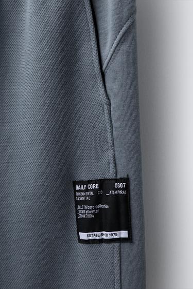 PIQUÉ FLEECE JOGGER TROUSERS - Blue / Steel by Zara - Image 2
