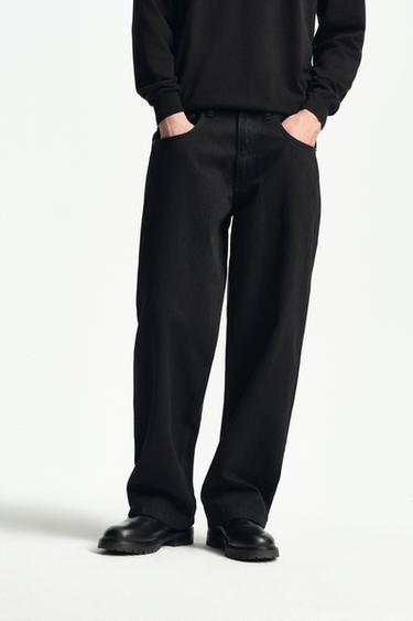 BAGGY FIT JEANS - Black by Zara