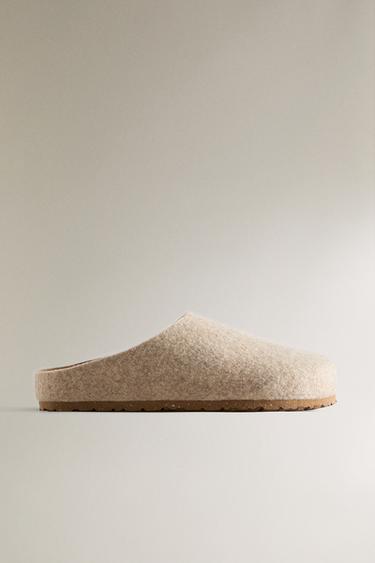 MINIMALER FILZ-PANTOFFEL - Beige von Zara - Bild 0