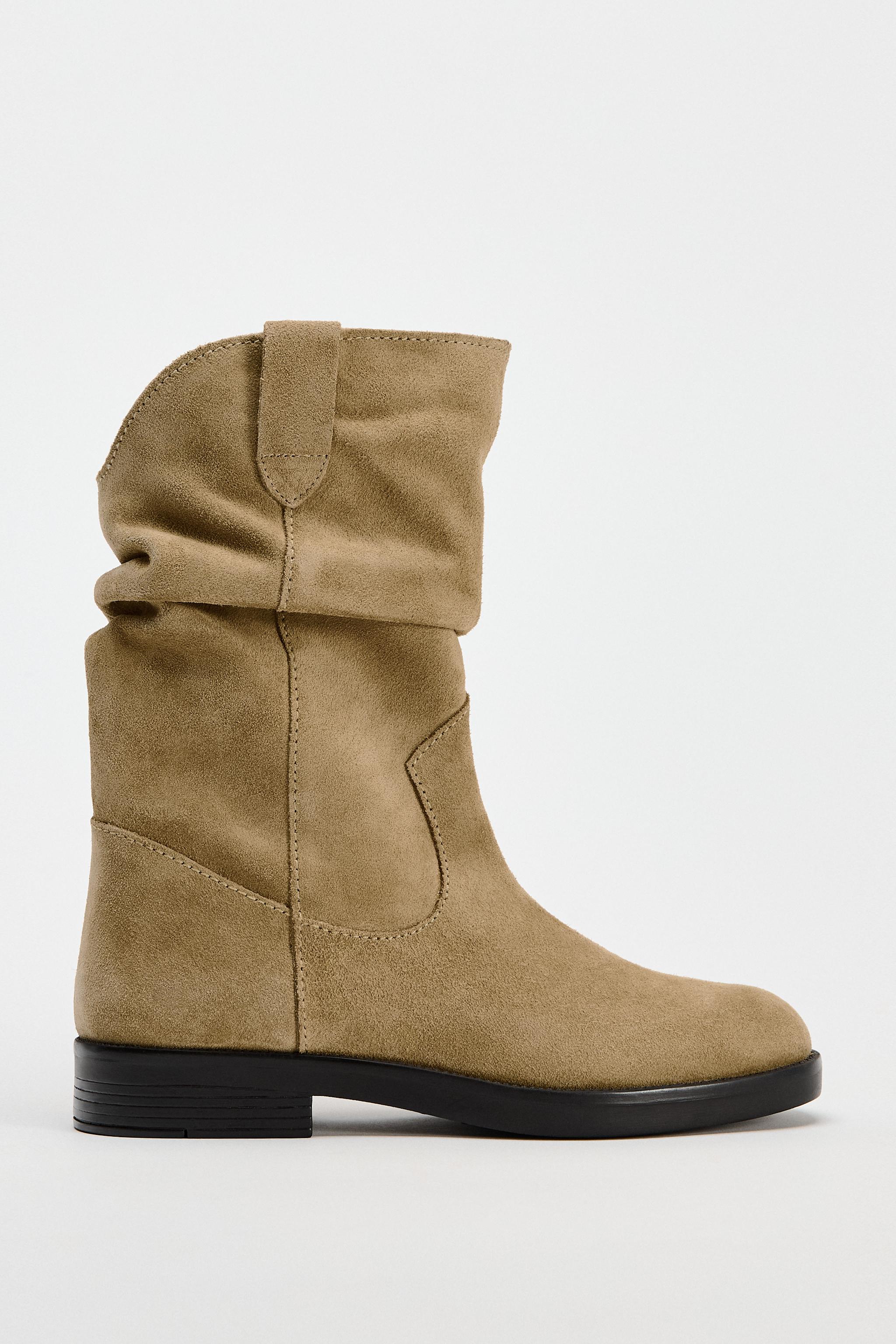 Bottines zara beige best sale