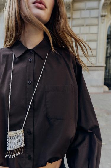 КОМБІНОВАНА МІНІСУМКА - Срібний Zara