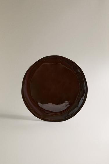 STONEWARE DESSERT PLATE - Brown by Zara - Image 0
