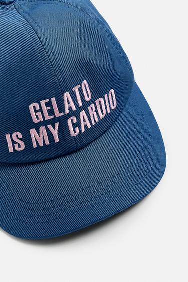 CASQUETTE TEXTE BRODÉ - Bleu de Zara - Image 6