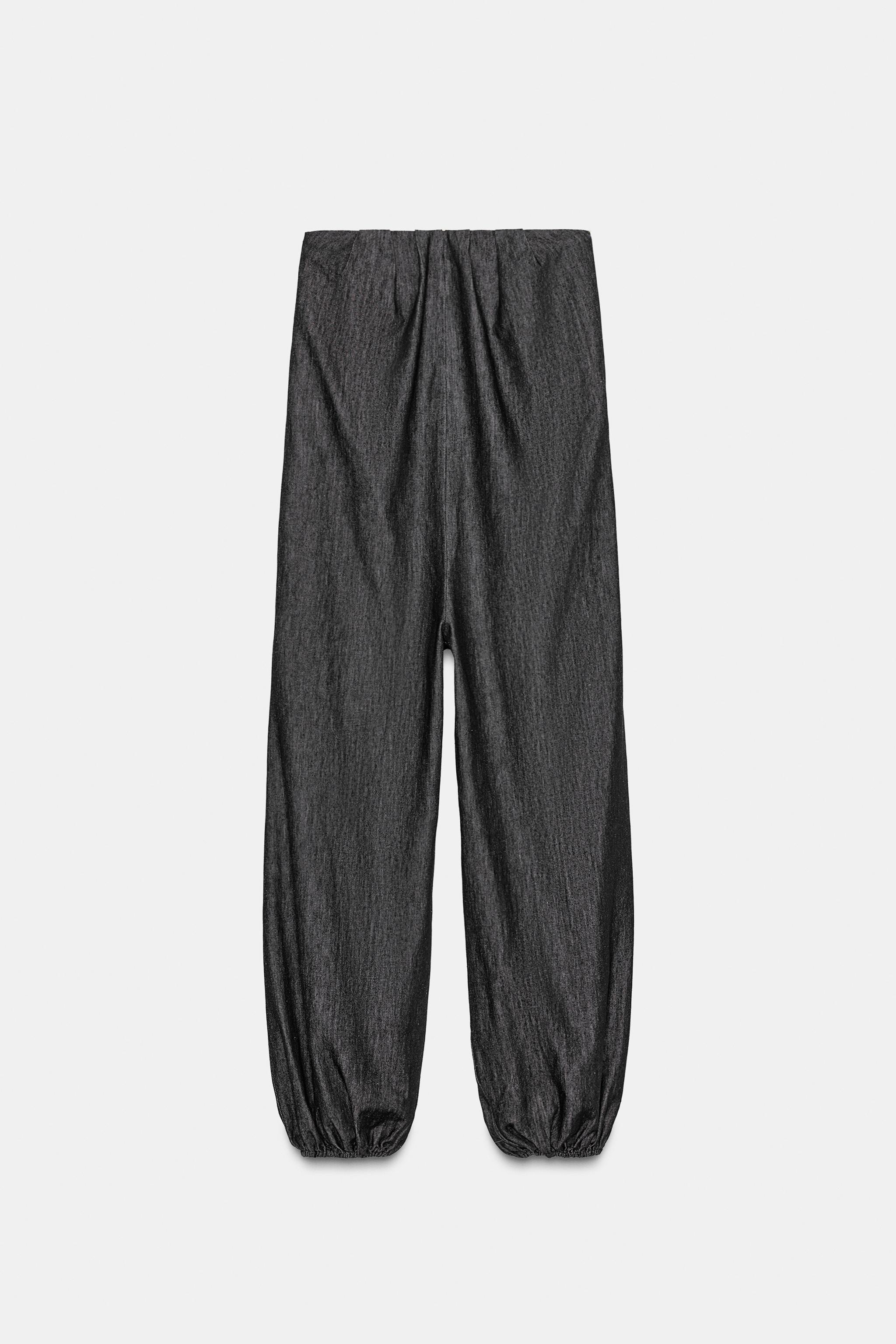 STRAPLESS DENIM JUMPSUIT TRF