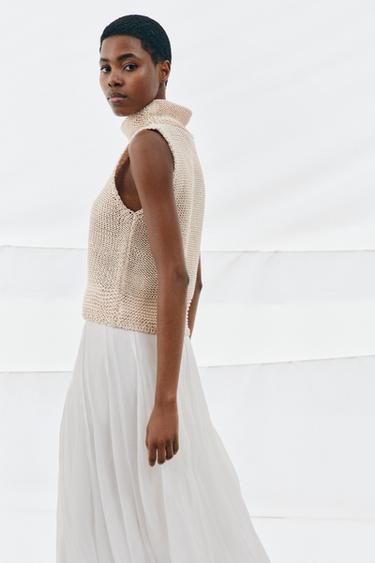 THICK KNIT TOP - Ecru by Zara - Image 3