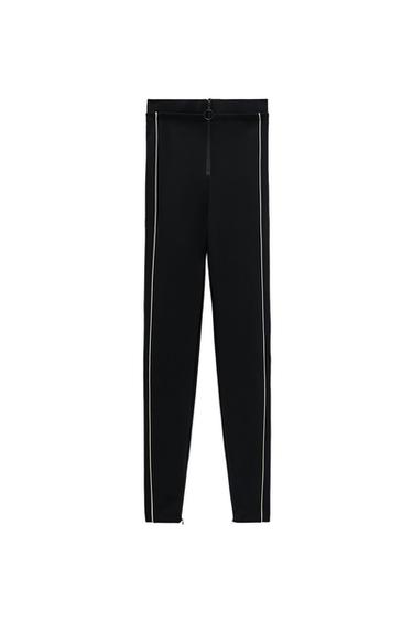 BI-STRETCH LEGGINGS WITH PIPING