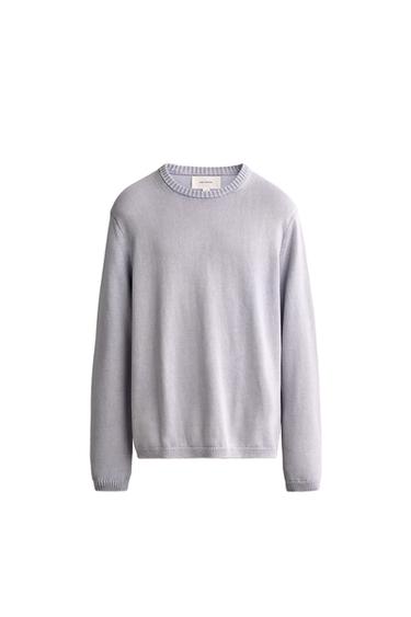 BAVLNĚNÝ SVETR RELAXED FIT - Modrá / Levandule od Zara
