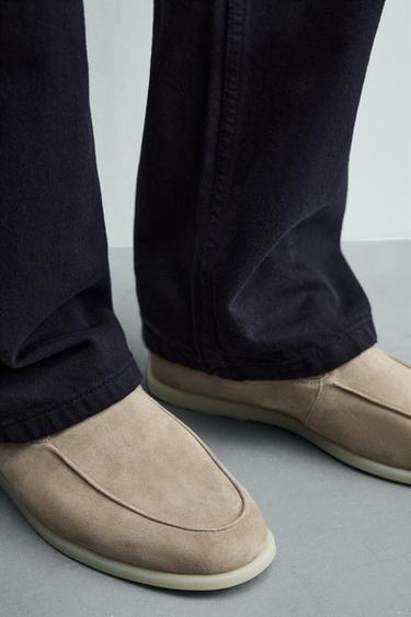 CASUAL LEATHER LOAFERS - Ecru White by Zara - Image 2