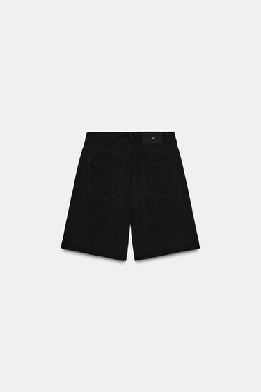 SHORT LONG ÉVASÉ - Noir de Zara - Image 5