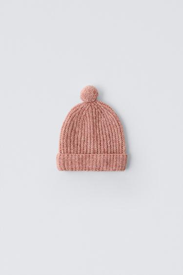 TRICOT MUTS MET POMPON - Roze van Zara