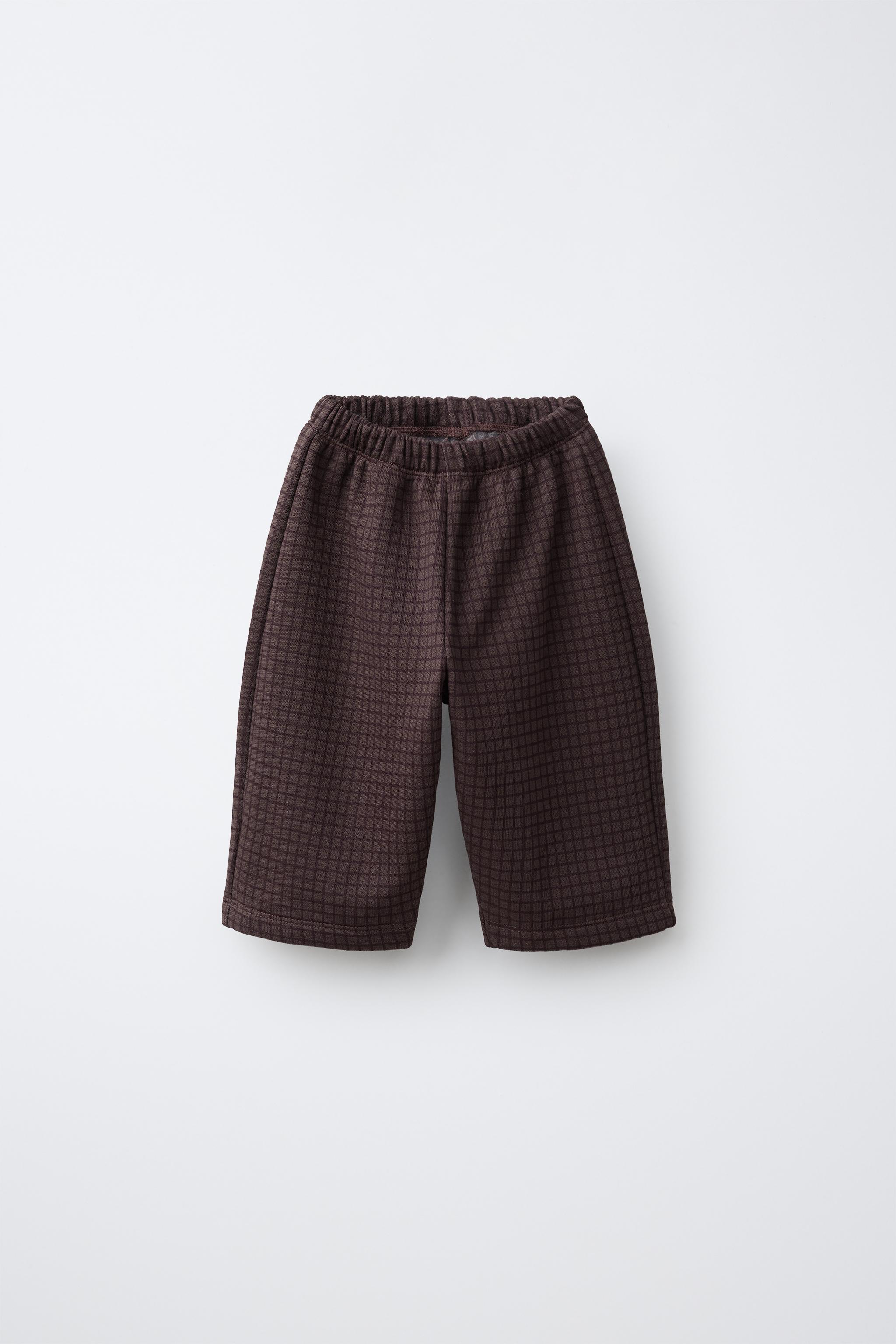 PLAID PRINT PANTS