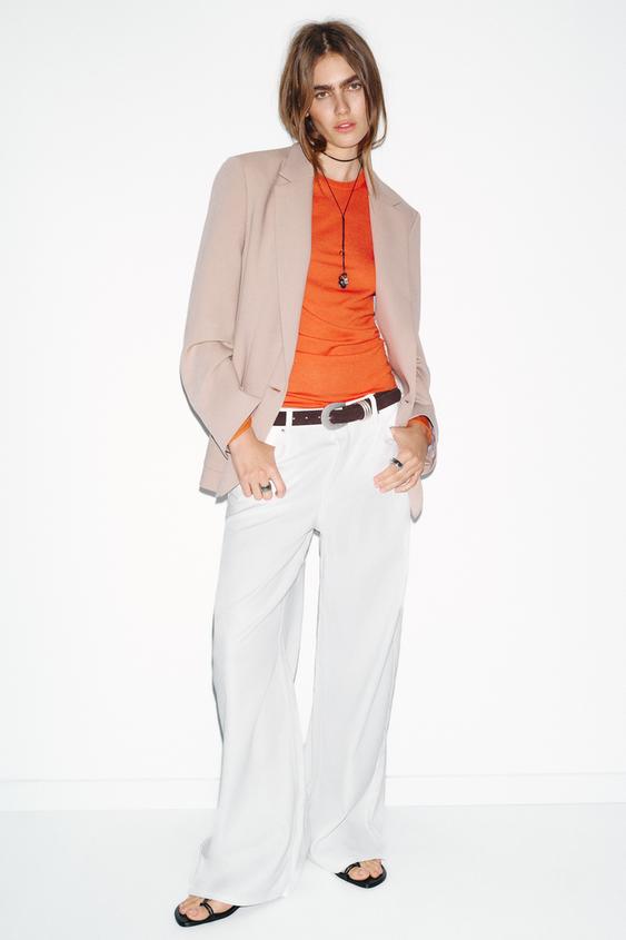 STRAIGHT BLAZER WITH SHOULDER PADS