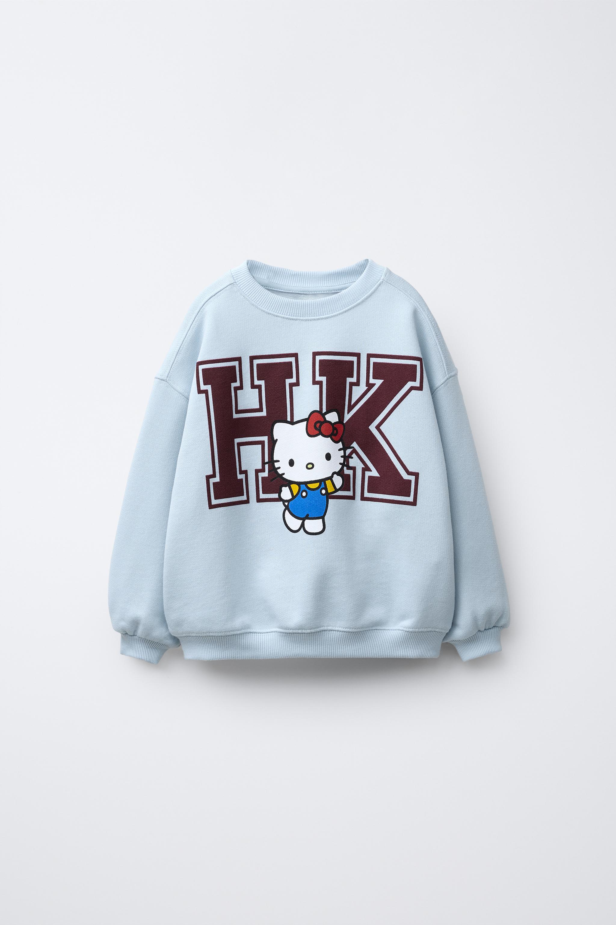 HELLO KITTY © SANRIO PRINT SWEATSHIRT - Light blue | ZARA