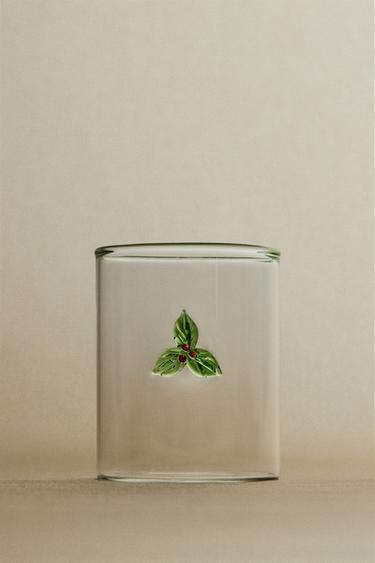 BOROSILICATE GLASS TUMBLER CHRISTMAS FIGURE - Green by Zara - Image 4