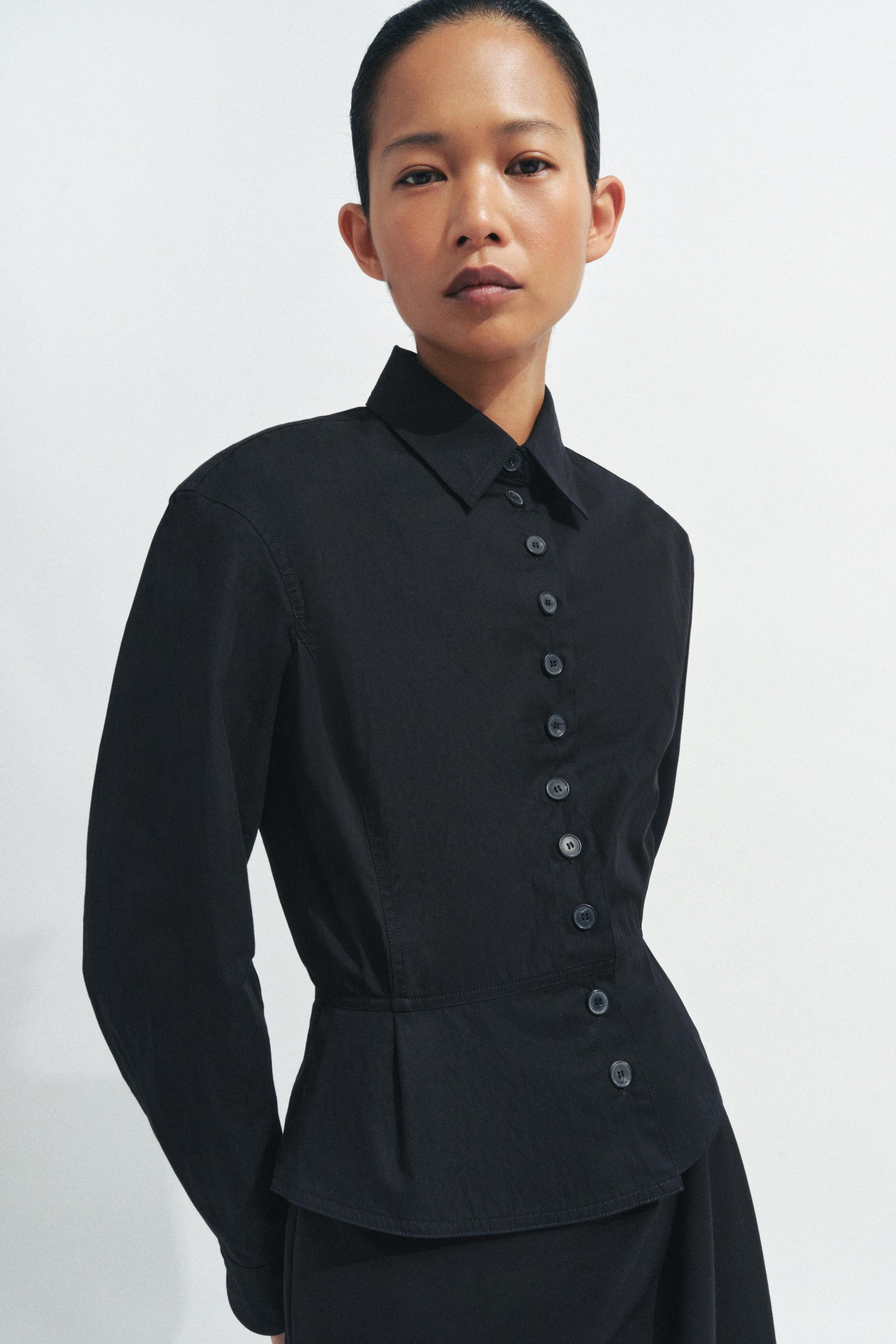 DÜĞMELİ PEPLUM GÖMLEK ZW COLLECTION - Görsel 2
