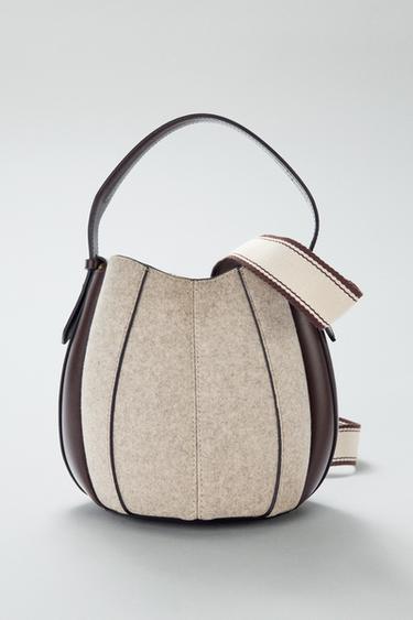 МАТАДАН ТІГІЛГЕН КӨМКЕРМЕ ТІГІСТІ ДОРБА - Экру Zara компаниясынан