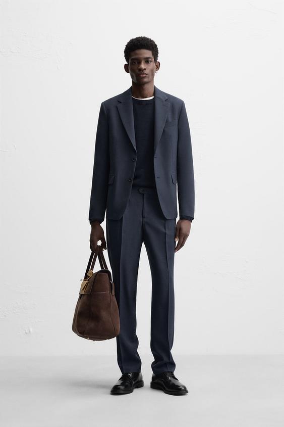 WOOL BLEND SUIT BLAZER - Blue / Steel | ZARA Spain